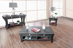 Amity Gray Wood End Table with Storage
