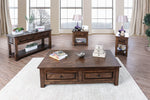 Annabel Walnut Wood Coffee Table with Storage