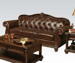 Anondale 4-Pc Espresso Top Grain Leather Match Sofa Set (Oversized)