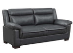 Arabella Contemporary 3-Pc Grey Leatherette Sofa Set