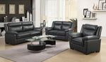 Arabella Contemporary Grey Leatherette Loveseat