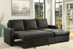 Arabella Dark Gray Fabric Sectional w/Sleeper