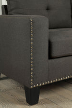 Attwell Gray Linen-Like Fabric Sofa
