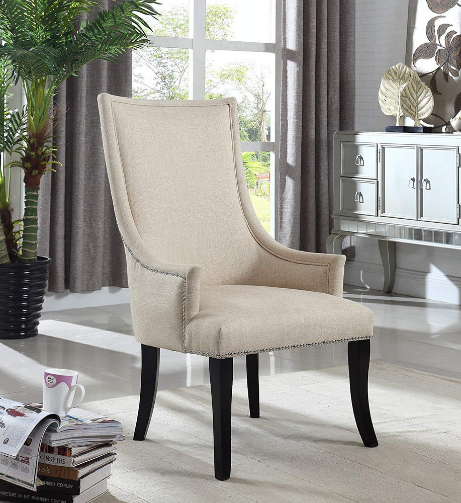 Audrey 2 Natural Fabric Side Chairs