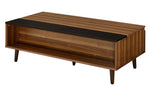 Avala Walnut/Black Wood Coffee Table with Lift Top