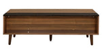 Avala Walnut/Black Wood Coffee Table with Lift Top