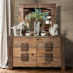 Janeiro Natural Tone Wood Frame Dresser Mirror