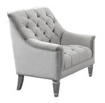 Avonlea 3-Pc Grey Velvet Sofa Set with Accent Pillows