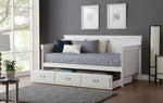 Bailee White Wood Twin Daybed