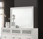 Barzini White Wood Frame Dresser Mirror