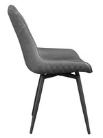 Bellance 2 Grey Leatherette/Black Metal Side Chairs