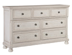 Bethel Antique White Wood 7-Drawer Dresser