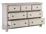 Bethel Antique White Wood 7-Drawer Dresser