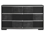 Blacktoft Contemporary Black Wood 6-Drawer Dresser