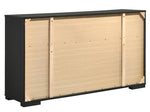 Blacktoft Contemporary Black Wood 6-Drawer Dresser