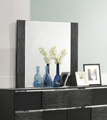 Blacktoft Contemporary Black Wood Frame Dresser Mirror