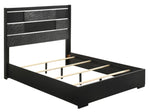 Blacktoft Contemporary Black Wood King Panel Bed