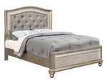 Bling Game 5-Pc Metallic Platinum Cal King Panel Bedroom Set