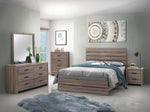 Brantford Barrel Oak Wood King Panel Bed