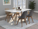 Breckenridge 2 Tan Plastic/Natural Oak Wood Side Chairs