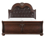 Cavalier Dark Cherry Wood Cal King Bed (Oversized)