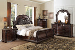 Cavalier Dark Cherry Wood King Sleigh Bed (Oversized)