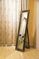 Cecilia Antique Copper Wood Floor Mirror