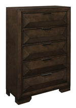 Chesky Warm Espresso Wood 5-Drawer Chest