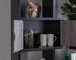 Chiara 2-Tone Wood Display Cabinet with 6 Shelves