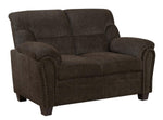 Clemintine 2-Pc Brown Chenille Sofa Set