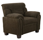 Clemintine 3-Pc Brown Chenille Sofa Set