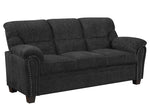 Clemintine 3-Pc Graphite Chenille Sofa Set