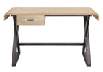 Danton Gold Metal/Wood 1-Drawer Desk