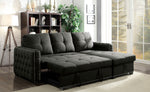 Demi Dark Gray Fabric Sectional with Sleeper