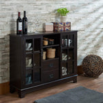 Dubbs Espresso Wood Server with 2 Drawers & 2 Doors