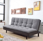 Emma Light Gray Linen Fabric Sofa Bed