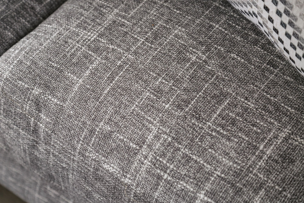 Erika Gray Plush Microfiber 2-Seat Sofa