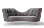 Eva Modern Grey Velvet Sofa