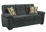 Fairbairn 3-Pc Charcoal Chenille Sofa Set