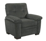 Fairbairn 3-Pc Charcoal Chenille Sofa Set