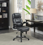 Foteini Grey Leatherette Adjustable Office Chair