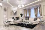 Gilda Beige Linen-Like Fabric Sofa (Oversized)