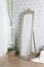 Gisela Gold Wood Floor Mirror