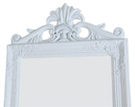 Gisela White Wood Floor Mirror