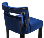 Hart Glam Navy Velvet Bar Stool