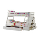 Jason White Twin over Full Bunk Bed with Trundle