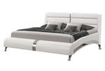 Jeremaine 5-Pc White Wood/Leatherette King Bedroom Set