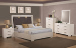 Jessica White Wood 5-Drawer Chest