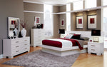 Jessica White Wood King Platform Bed