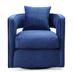 Kennedy Navy Velvet Swivel Accent Chair